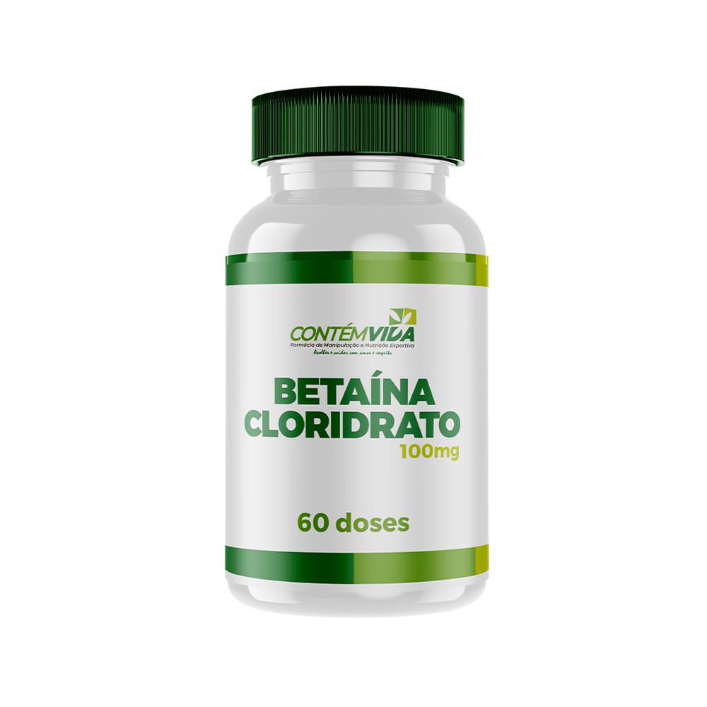 Betaína Cloridrato 100mg | 60 doses