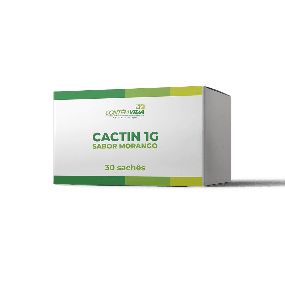 Cactin 1g | Sabor Morango | 30 sachês