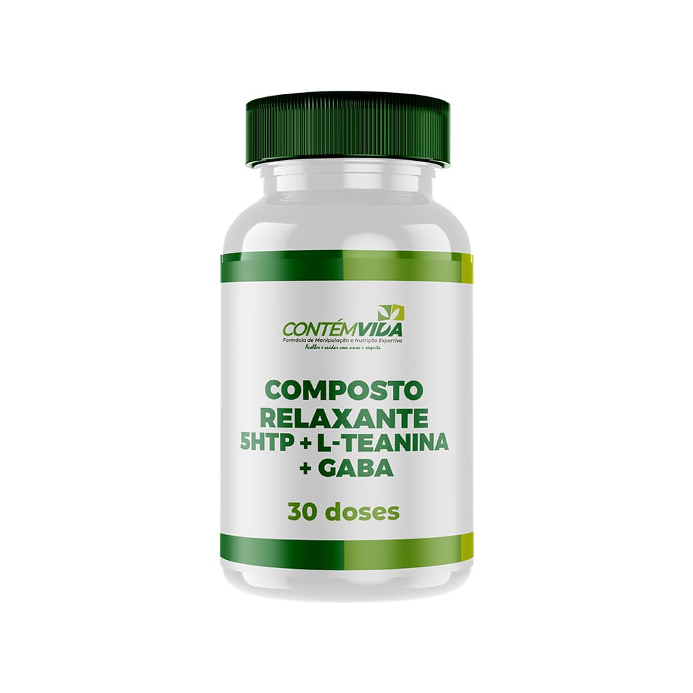 Composto Relaxante | 5HTP + L-Teanina + GABA | 30 doses