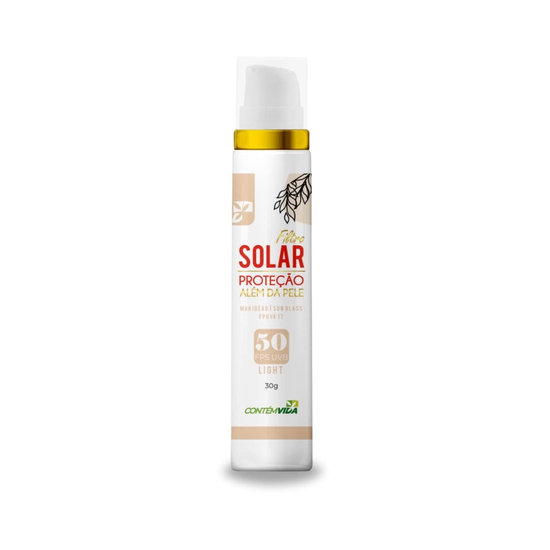 Filtro Solar Sun Glass | FPS 50 UVB | Cor Light (Bege Claro)