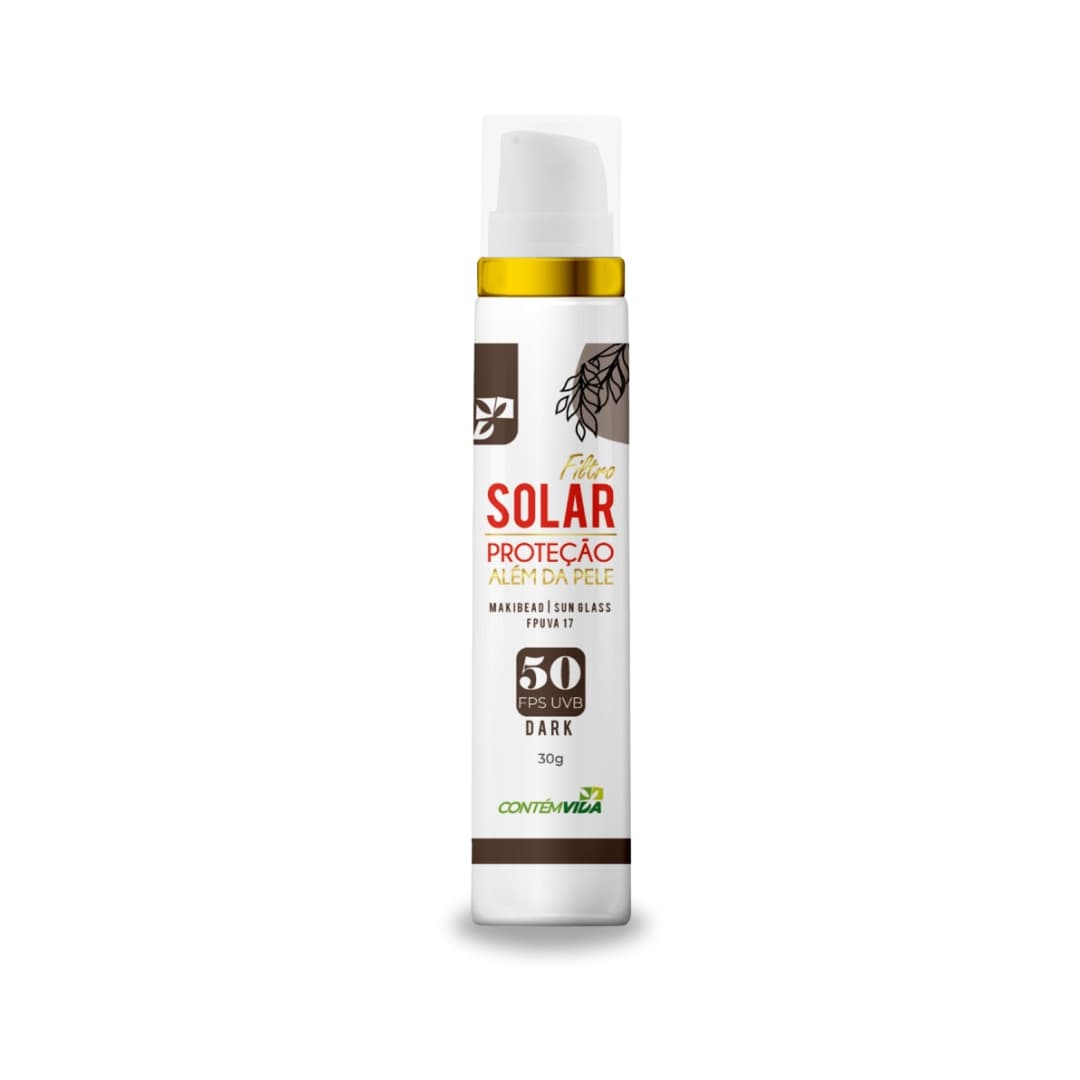 Filtro Solar Sun Glass | FPS 50 UVB | Cor Dark (Marrom)
