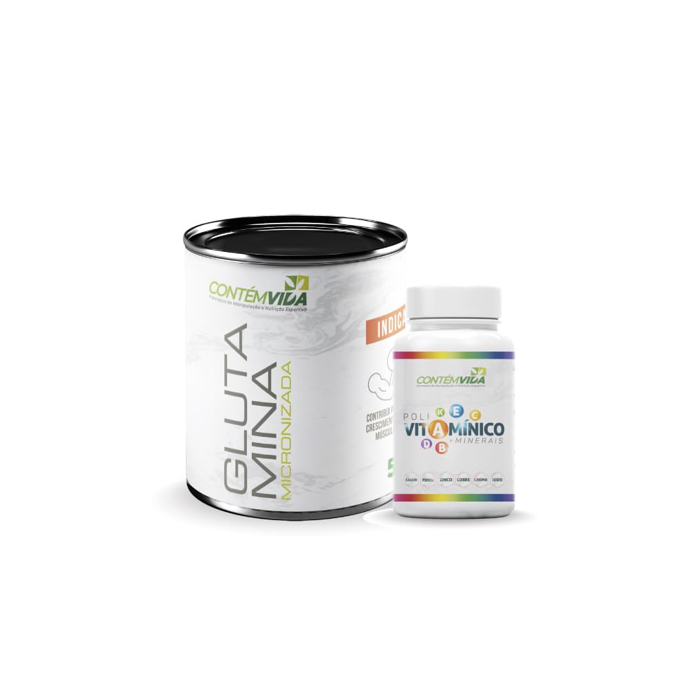 Kit Imunidade | Glutamina 500g + Polivitaminico de A-Z