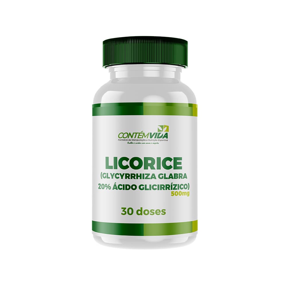 Licorice (Glycyrrhiza glabra 20% ácido glicirrízico) 500mg | 30 doses