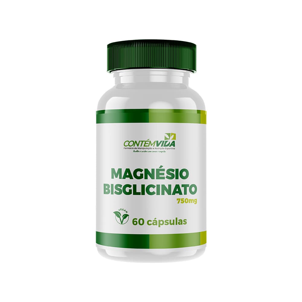 Magnésio Bisglicinato 750mg | 60 doses
