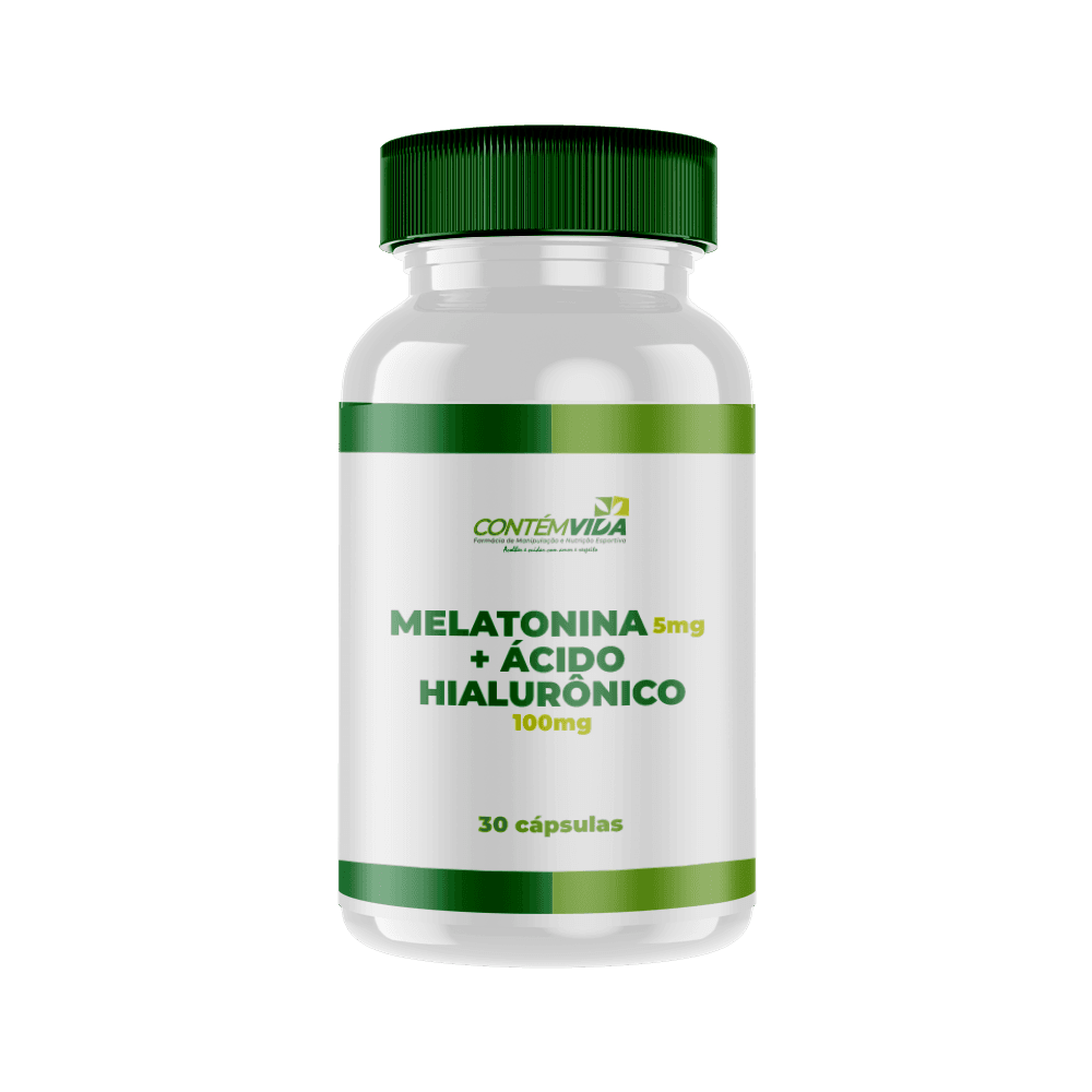 Melatonina 5mg + Ácido Hialurônico de 100mg | 30 doses