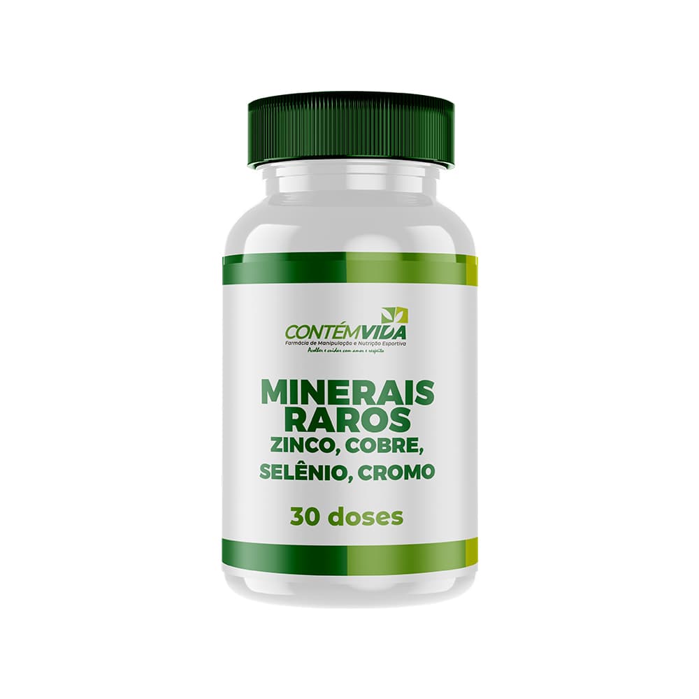 Minerais Raros 1: Zinco, Cobre, Selênio, Cromo | 30 doses