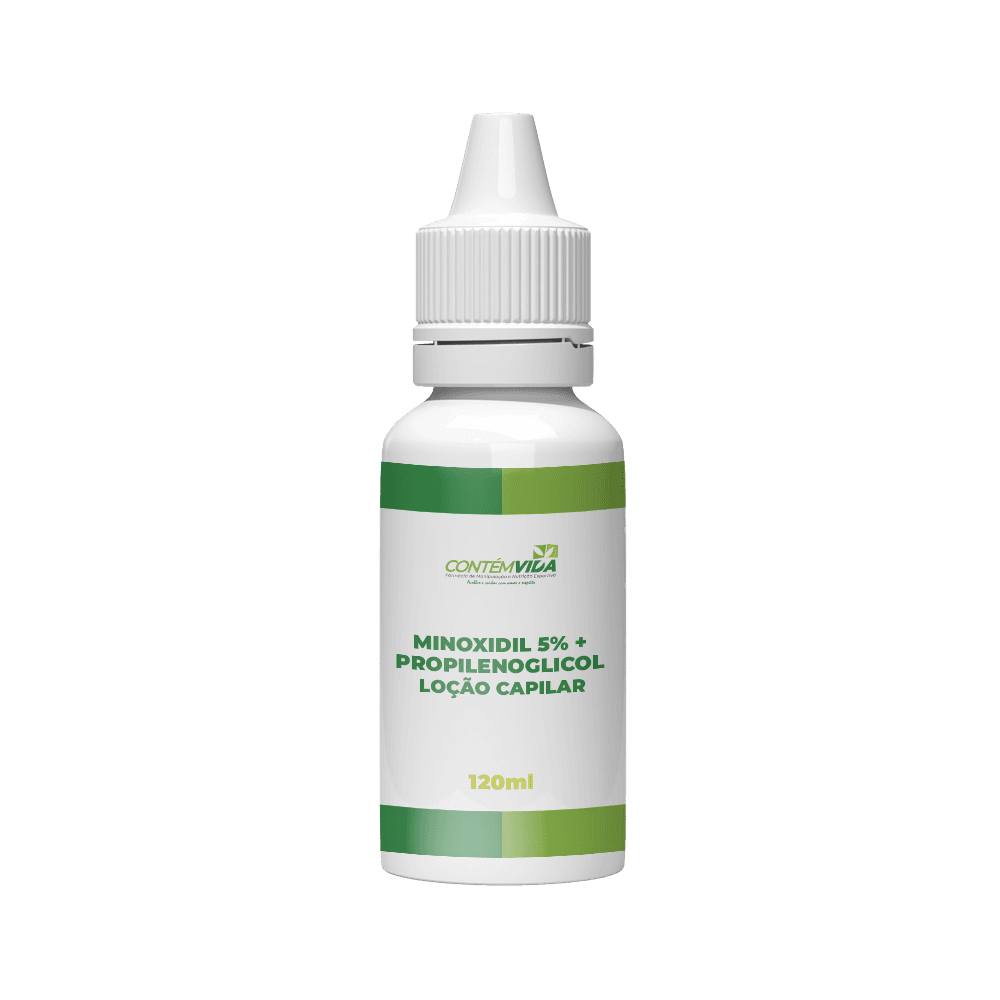 Minoxidil 5% com Propilenoglicol | Loção Capilar 120mL