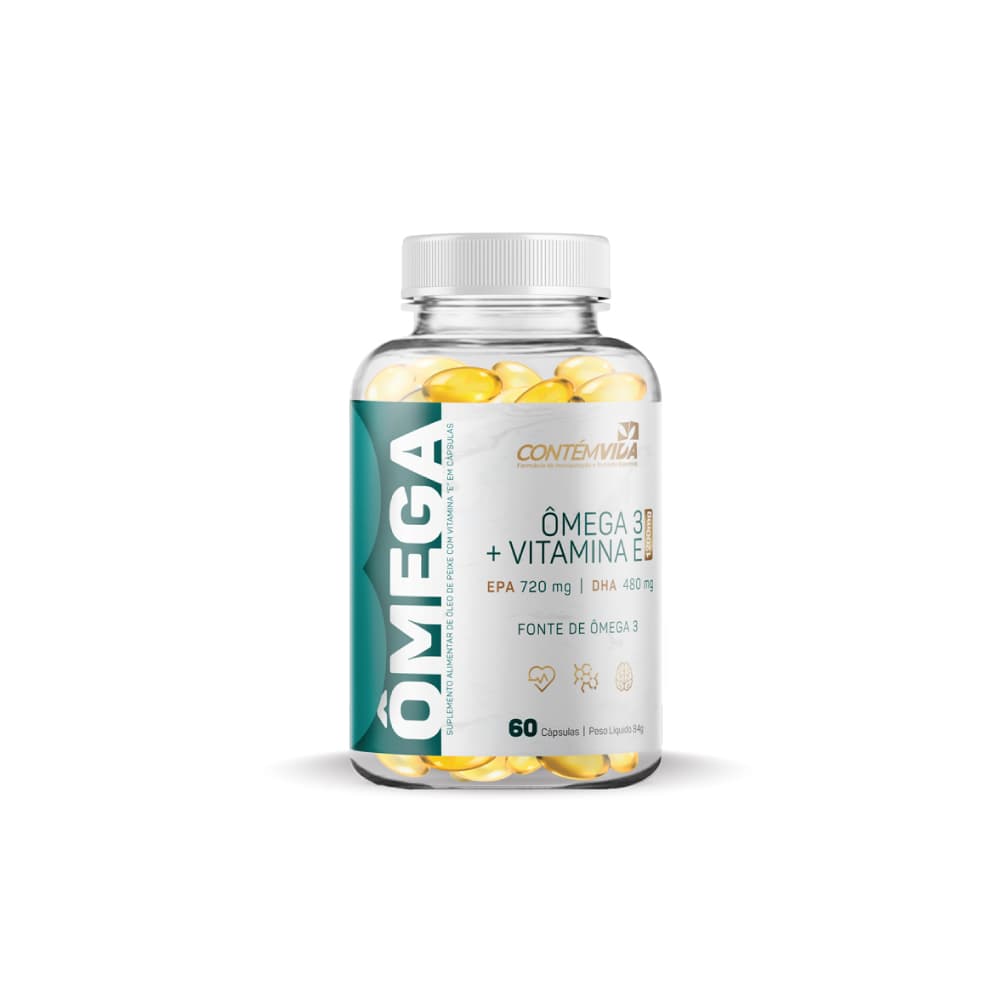 Omega 3 EPA 720 DHA 480 + Vitamina E | 60 cápsulas