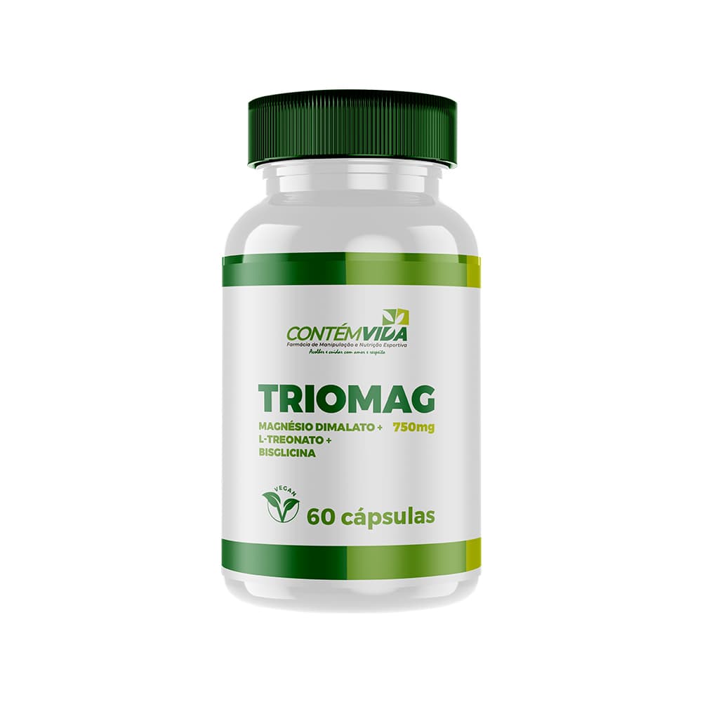 TrioMag 750mg (Magnésio Dimalato + L Treonato + Bisglicinato) | 60 doses