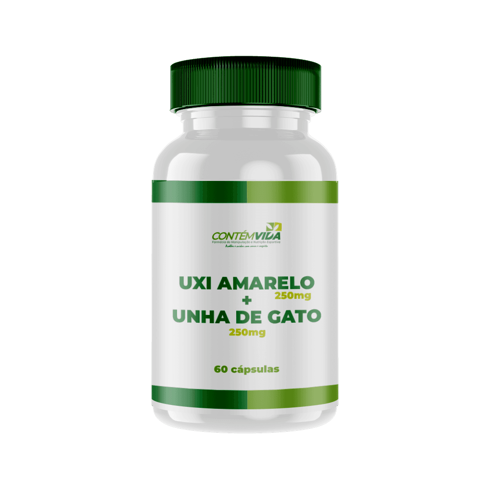 Uxi Amarelo 250mg + Unha de Gato 250mg | 60 cápsulas