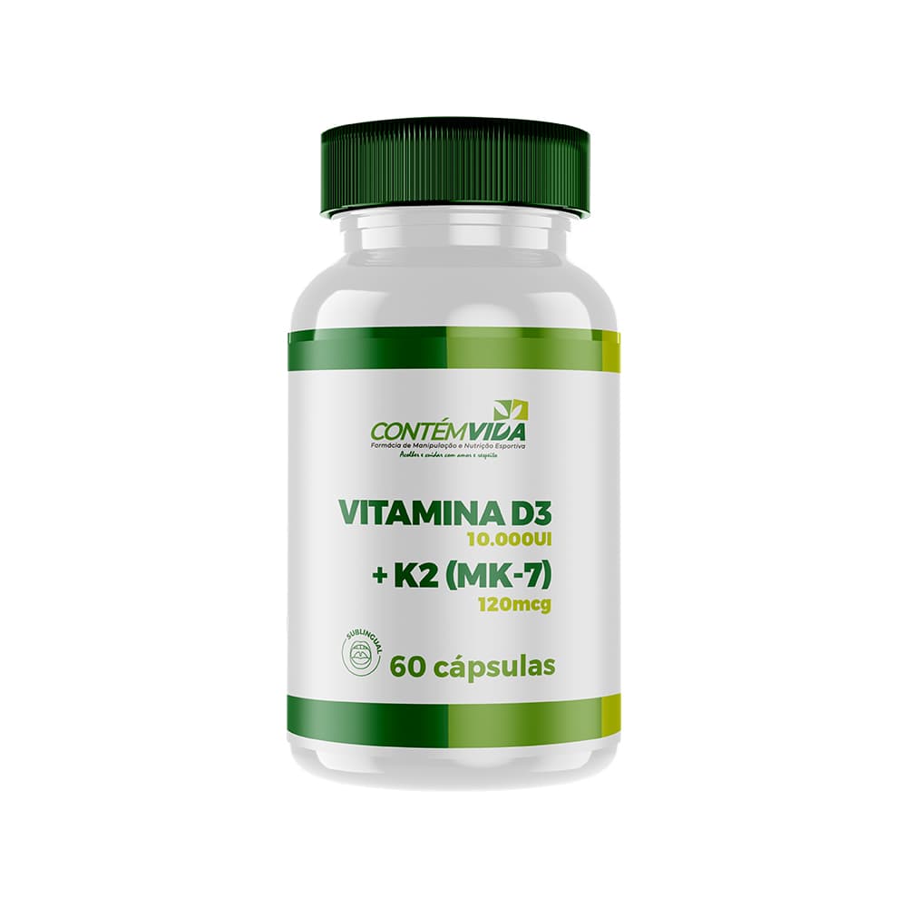 Vitamina D3 10.000UI + K2 (MK-7) 120mcg Sublingual | 60 doses