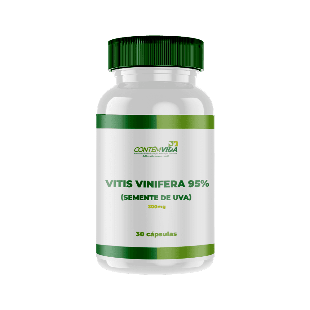 Vitis Vinifera 95% (Semente De Uva) 300mg | 30 cápsulas